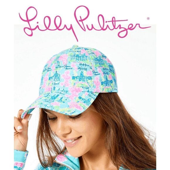 🌴☀️🏖 NWT LILLY PULITZER Women’s Run Around Hat Lilly Loves DC - Picture 1 of 16